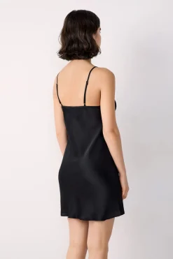 Clearance ETAM Camisón de seda NEGRO
