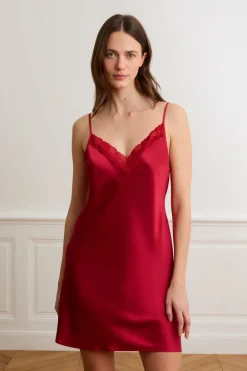 Outlet ETAM Camisón de seda CARDINAL