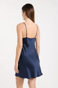 Sale ETAM Camisón de seda con detalles de encaje TRANSPARENTE