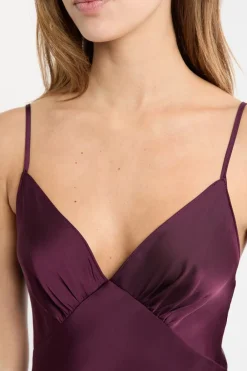Online ETAM Camisón largo de satén morado