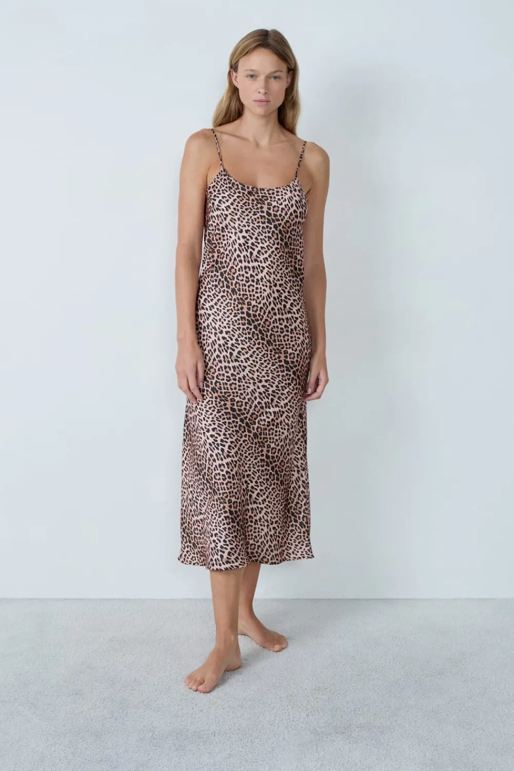 New ETAM Camisón satinado leopardo ESTAMPADO