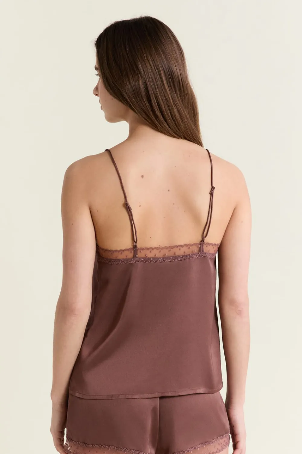 Outlet ETAM Caraco satiné CHOCOLAT