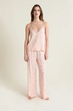 New ETAM Caraco satiné à motifs ROSE