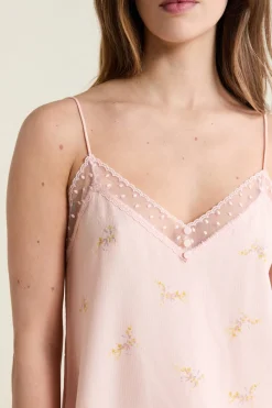 New ETAM Caraco satiné à motifs ROSE