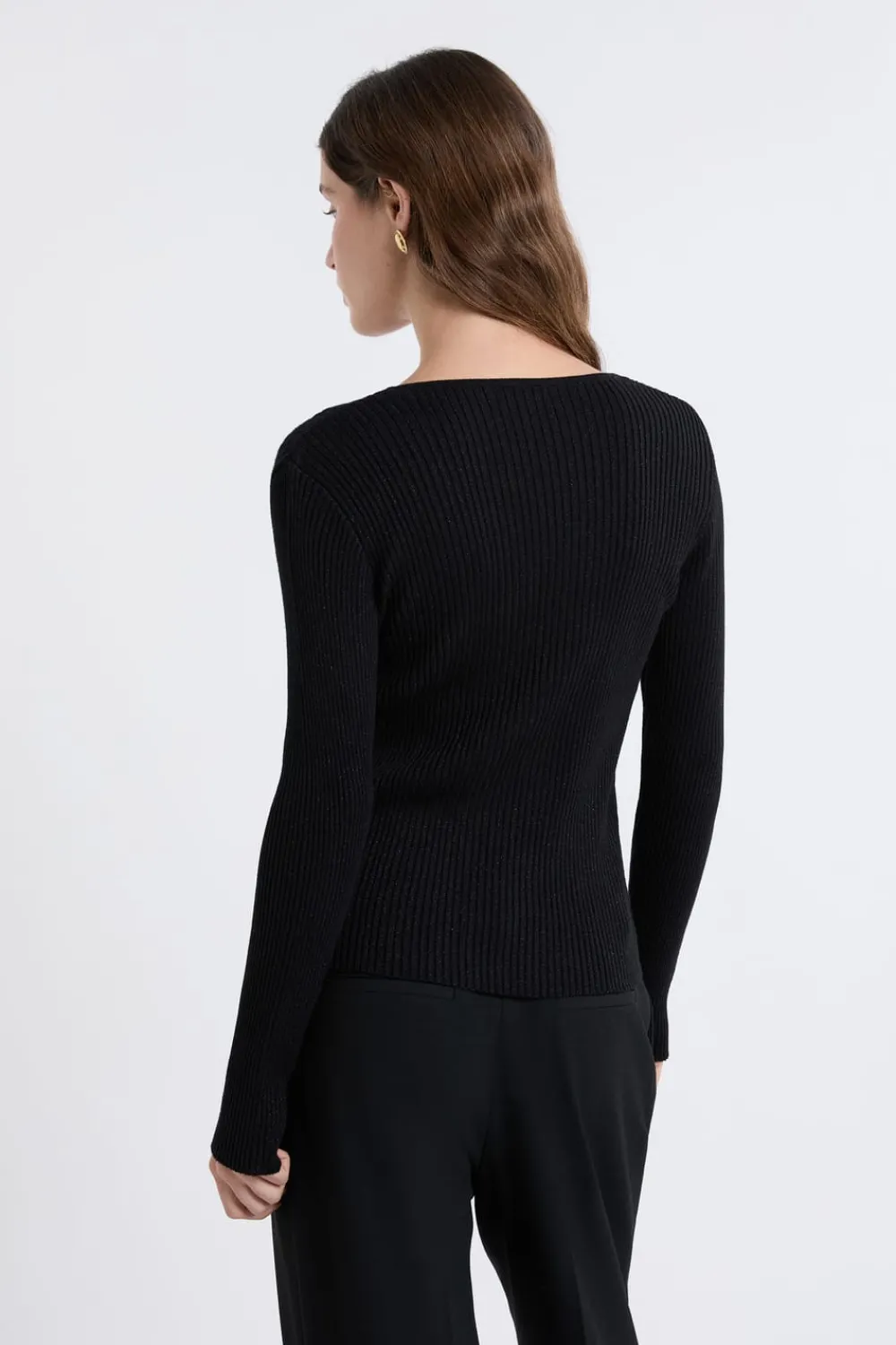 Discount ETAM Cardigan irisé avec boutons dorés NOIR