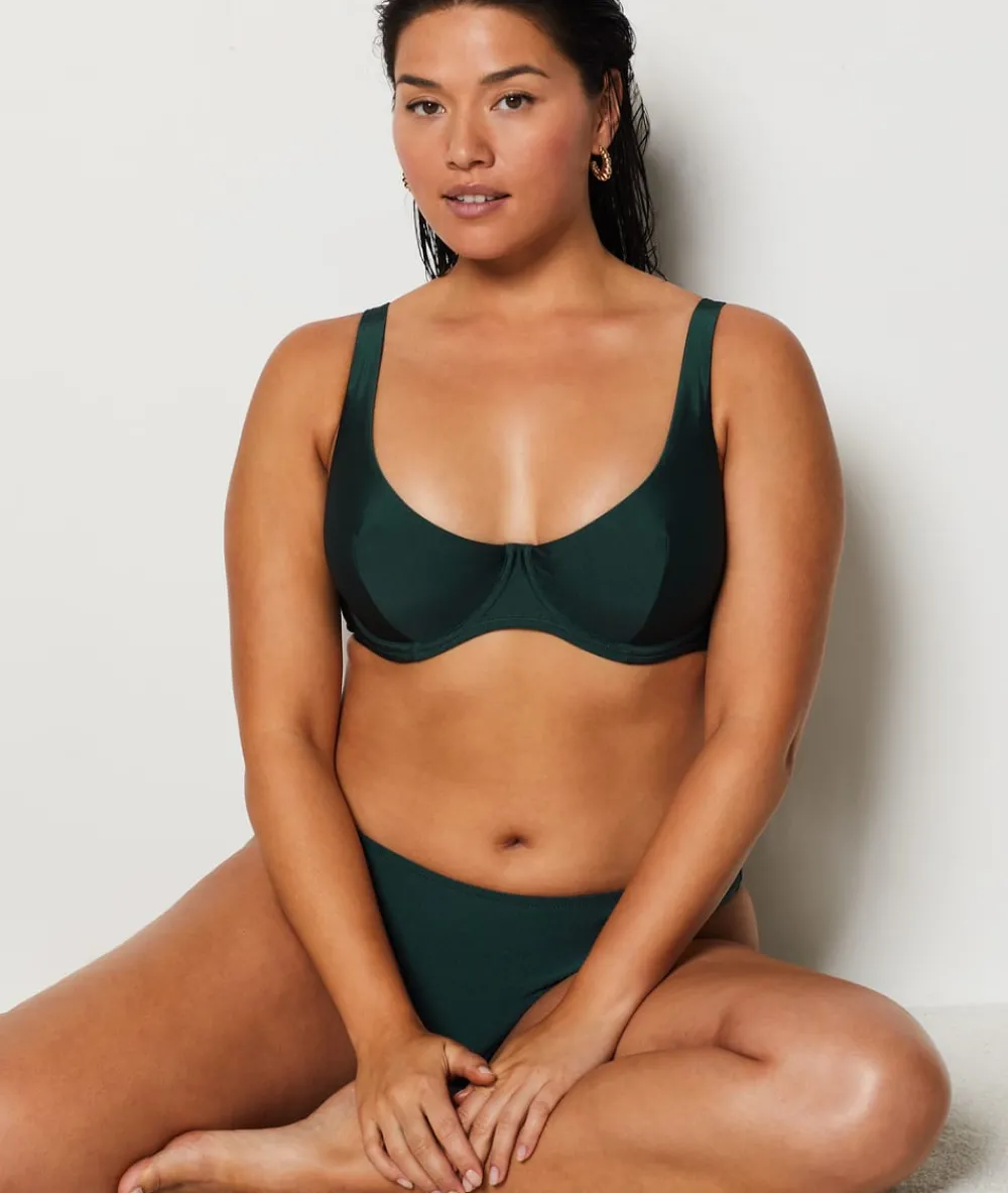 Discount ETAM Cesta top de bikini VERDE