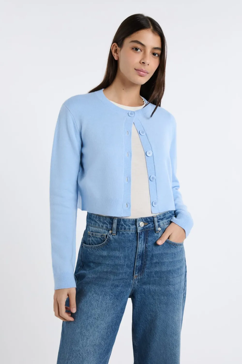 Hot ETAM Chaleco mini de manga larga AZUL