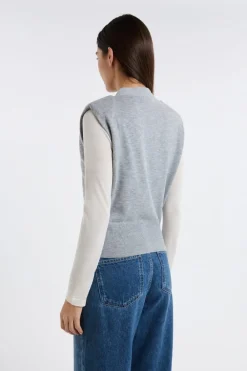 New ETAM Chaleco sin mangas abotonado GRIS