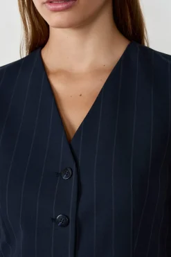 Clearance ETAM Chaleco sin mangas con botones AZUL MARINO