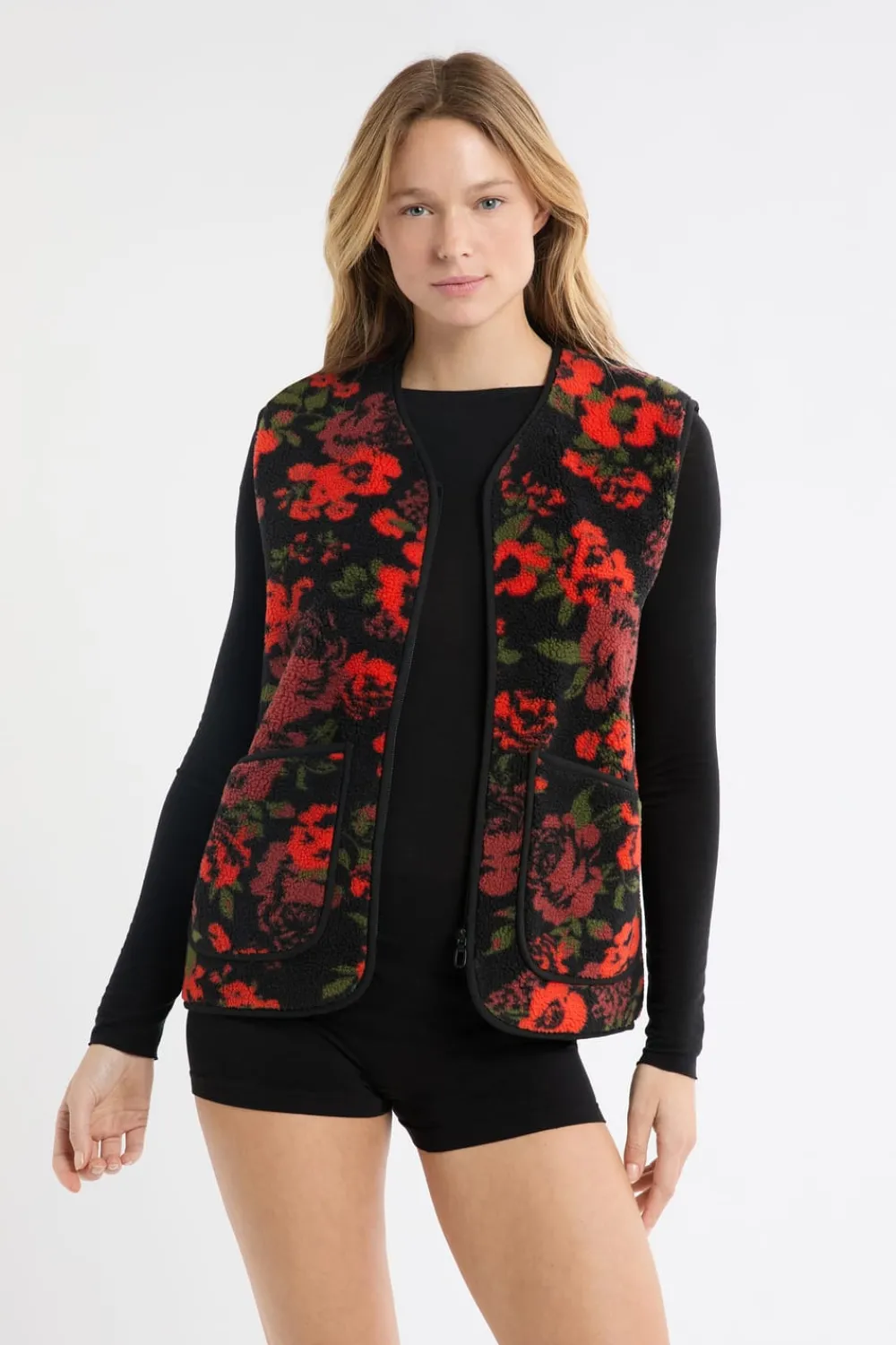 Clearance ETAM Chaleco sin mangas con efecto sherpa MULTICOLOR
