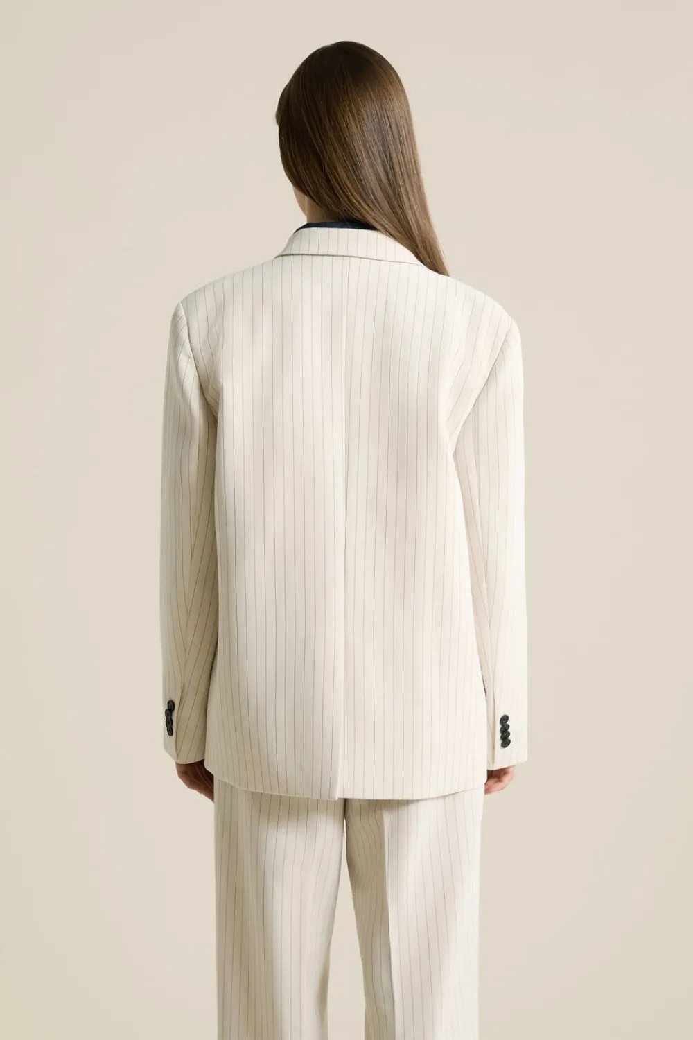 Hot ETAM Chaqueta blazer oversize a rayas IMP FD crudo
