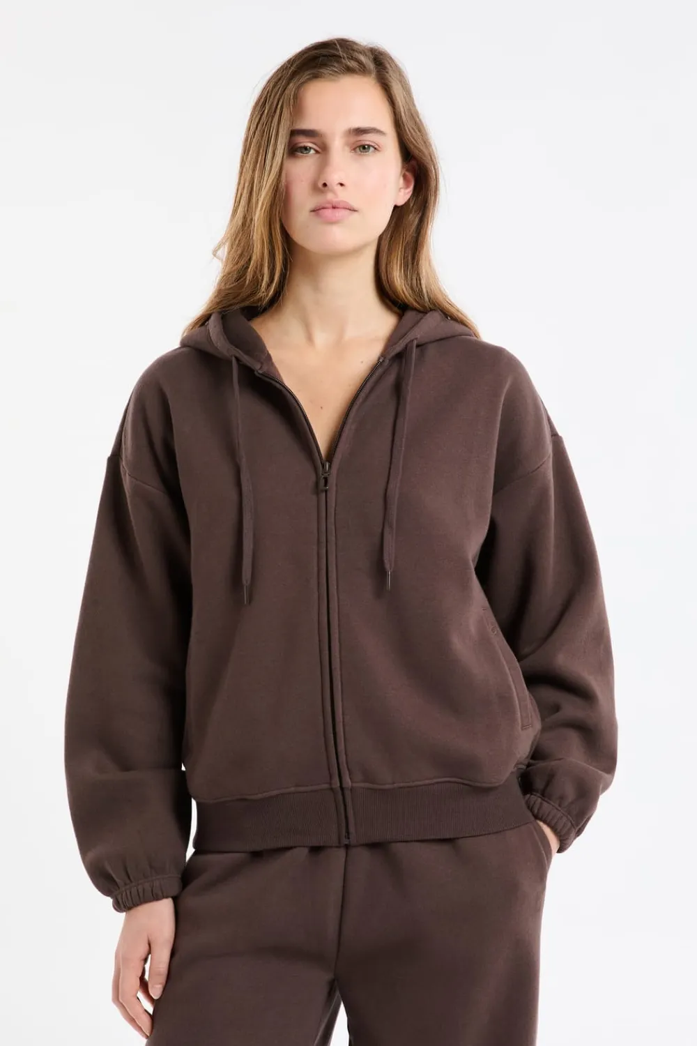 Clearance ETAM Chaqueta con capucha y algodón CHOCOLATE