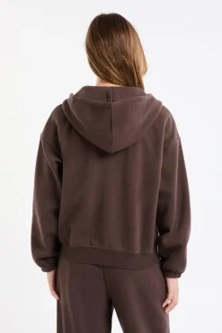 Clearance ETAM Chaqueta con capucha y algodón CHOCOLATE