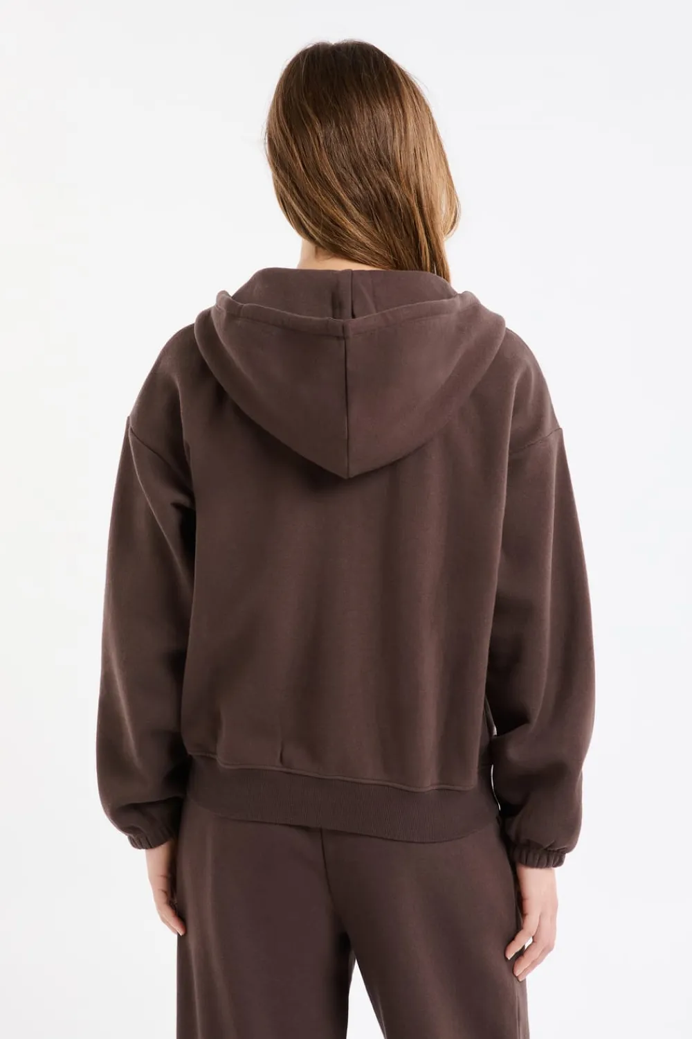 Clearance ETAM Chaqueta con capucha y algodón CHOCOLATE