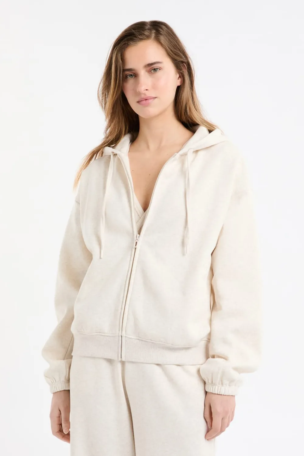 New ETAM Chaqueta con capucha y algodón BEIGE