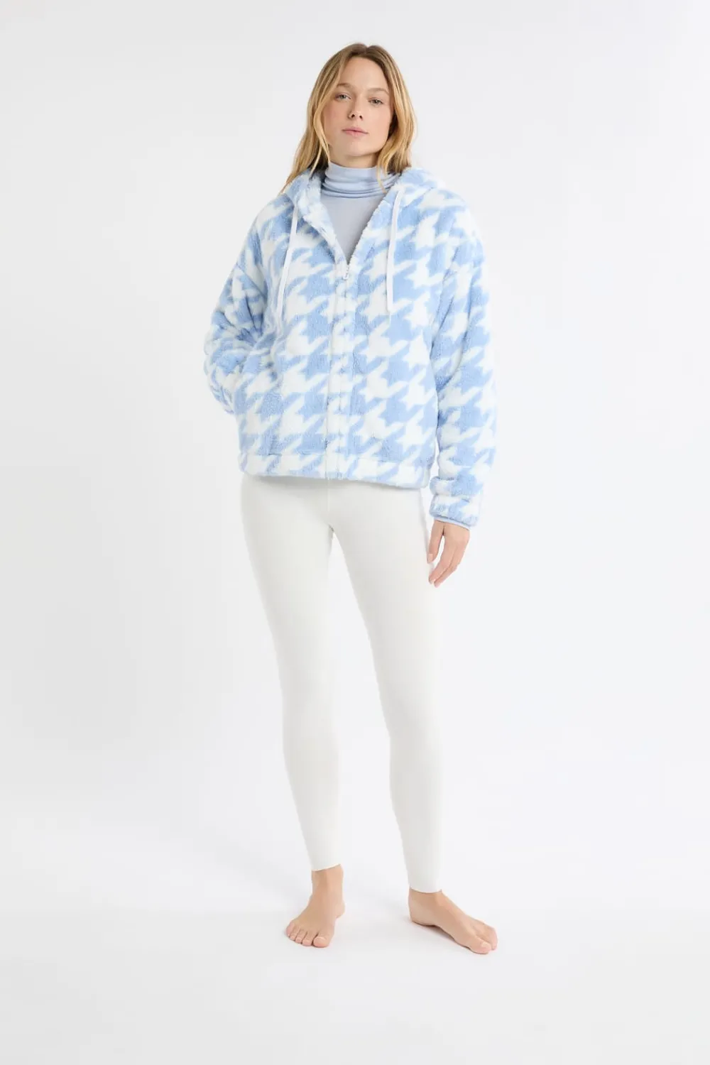 New ETAM Chaqueta con estampado efecto polar Azul