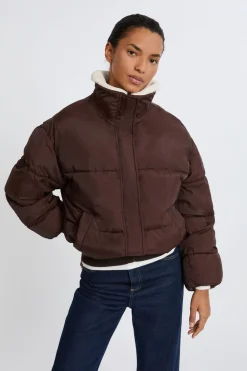 Best ETAM Chaqueta corta acolchada MARRÓN