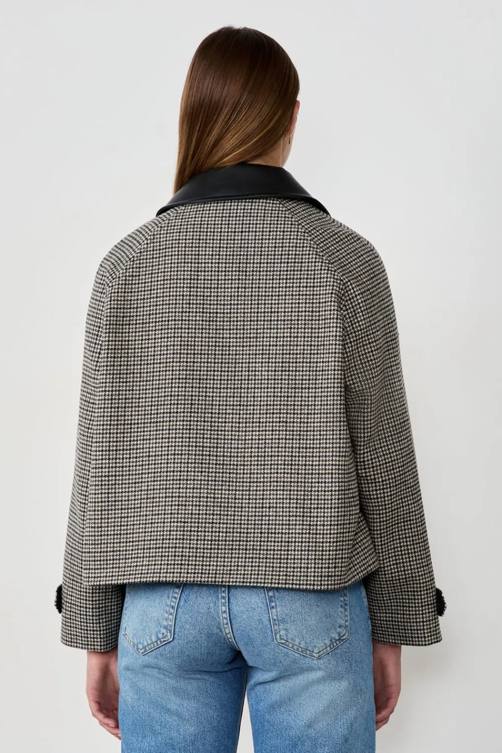 ETAM Chaqueta corta de jacquard con lana BEIGE