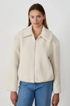 ETAM Chaqueta de piel sintética BLANCO