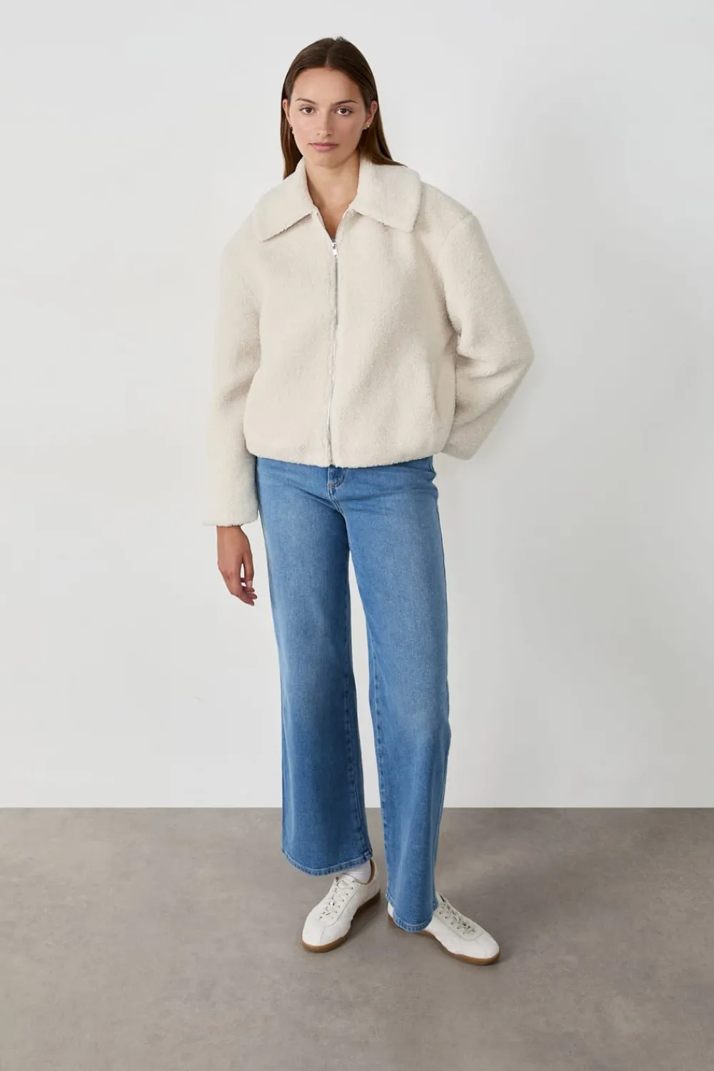 ETAM Chaqueta de piel sintética BLANCO