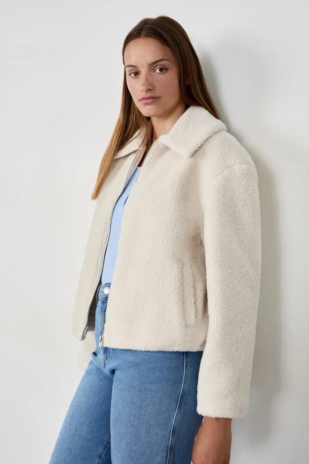 ETAM Chaqueta de piel sintética BLANCO