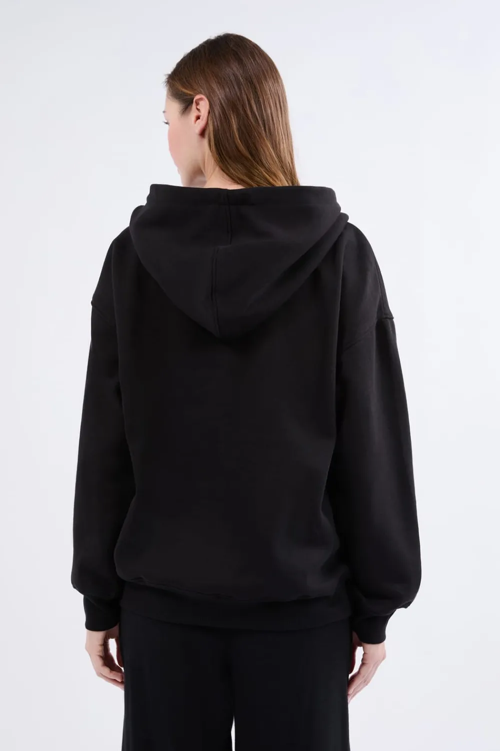 Best ETAM Chaqueta de punto de manga larga con capucha NEGRO