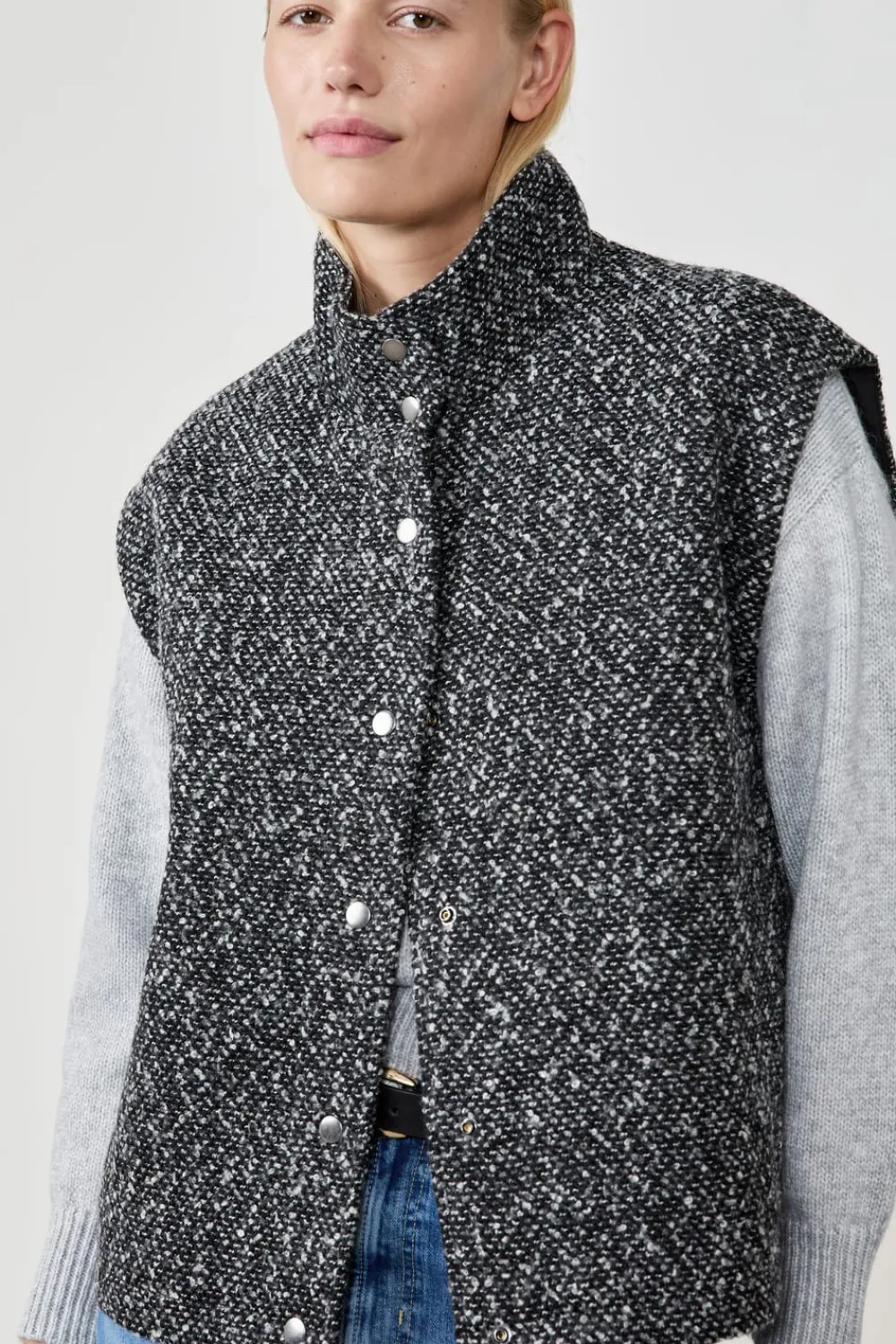 Sale ETAM Chaqueta sin mangas GRIS