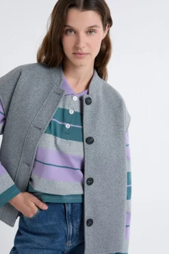 New ETAM Chaqueta sin mangas con lana GRIS