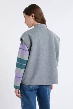 New ETAM Chaqueta sin mangas con lana GRIS