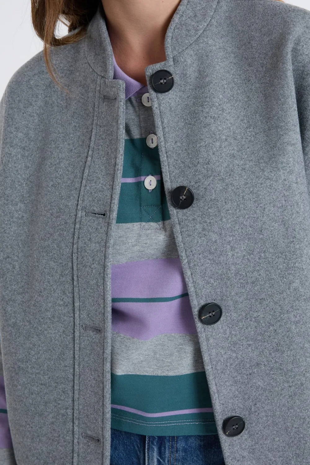 New ETAM Chaqueta sin mangas con lana GRIS