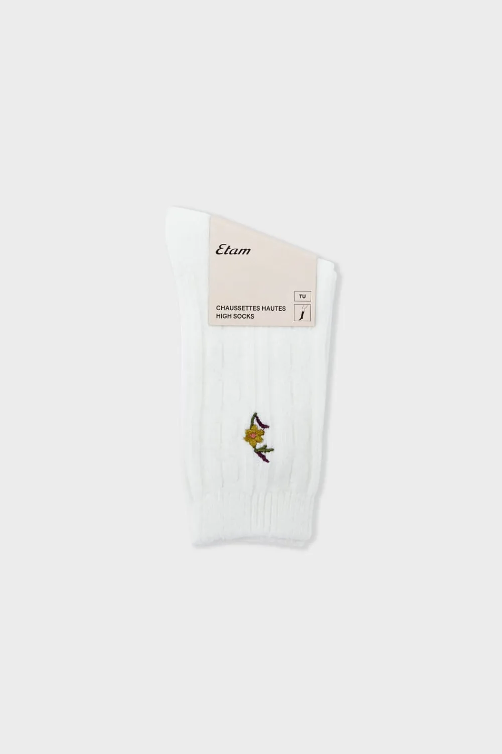 Outlet ETAM Chaussettes à motifs ECRU