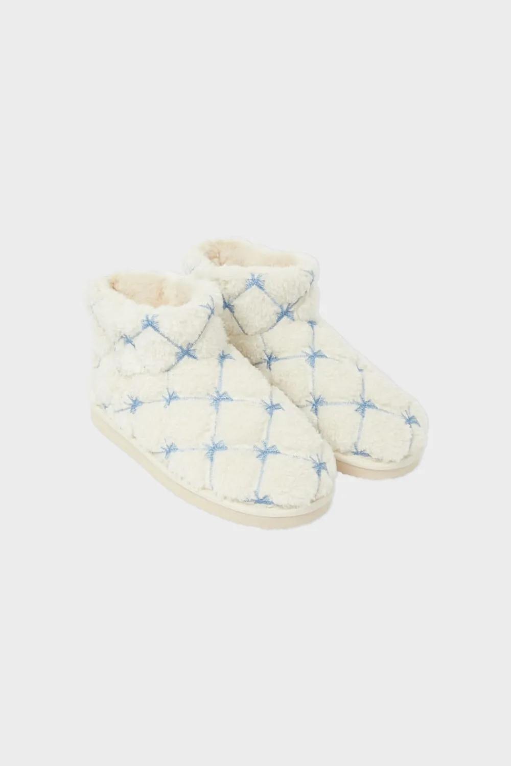 Discount ETAM Chaussons bottines avec fausse fourrure ECRU