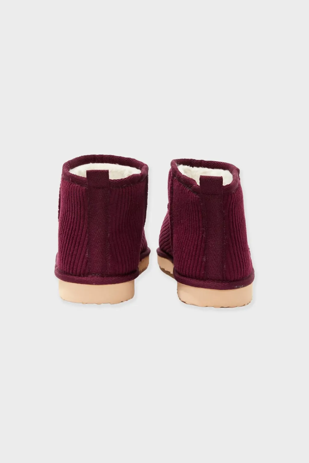 Clearance ETAM Chaussons bottines effet velours BORDEAUX GRENAT