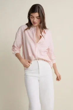 New ETAM Chemise à rayures JAUNE PALE