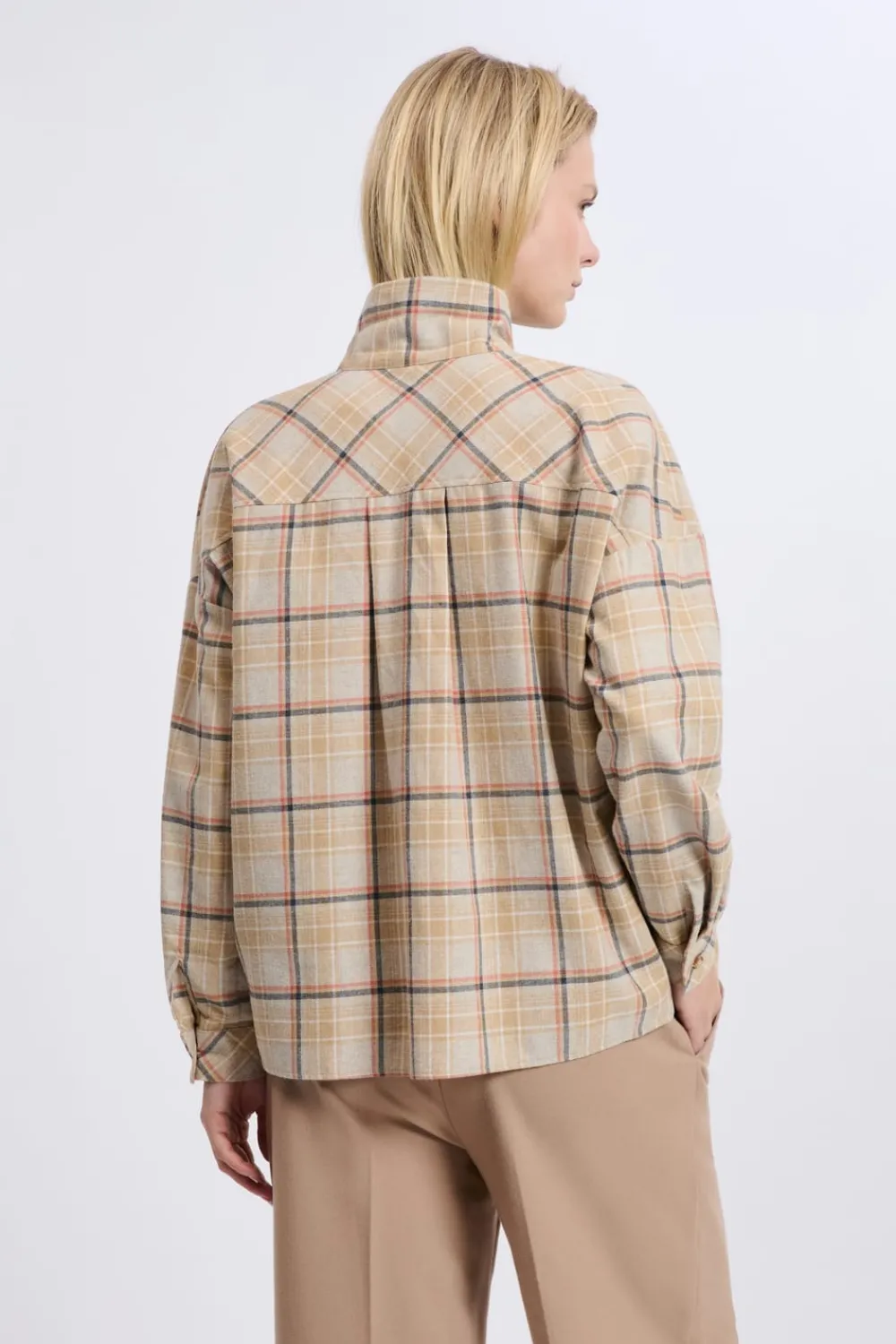 ETAM Chemise avec détail à nouer avec coton BEIGE