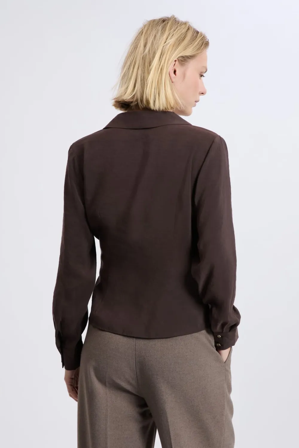 Online ETAM Chemise cache-cœur MARRON