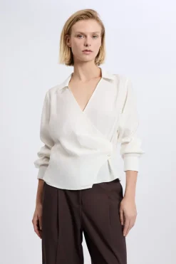 Discount ETAM Chemise cache-cœur ECRU