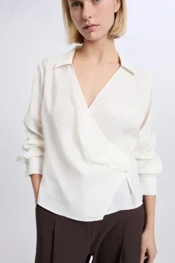Discount ETAM Chemise cache-cœur ECRU