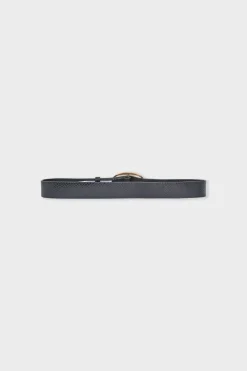 Clearance ETAM Cinturón de piel NEGRO