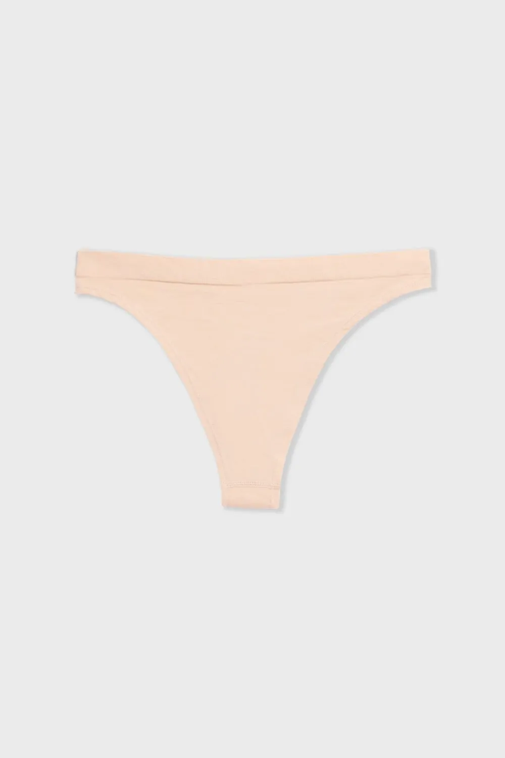 Clearance ETAM Cómodo tanga de algodón NATURAL