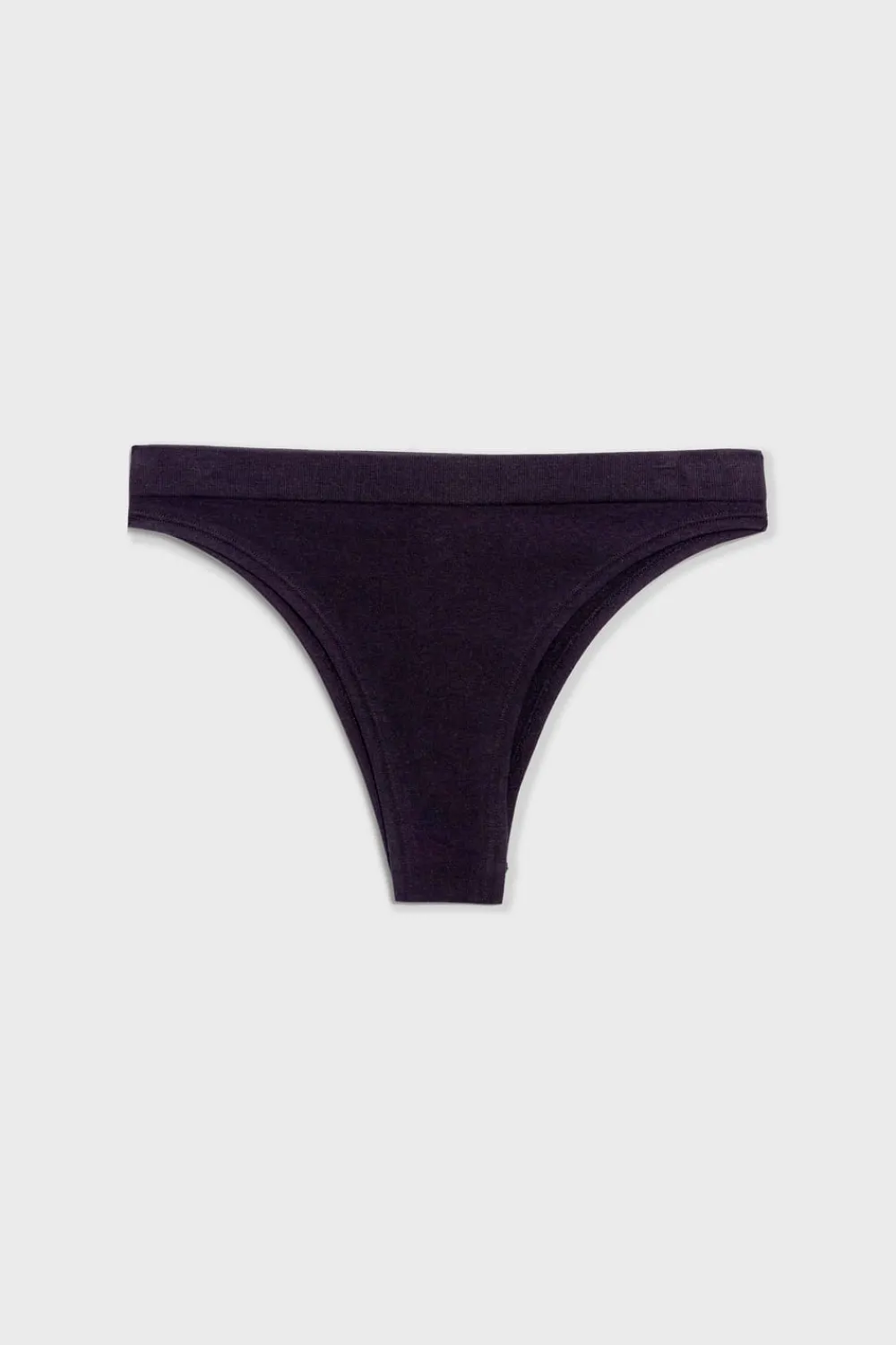 Discount ETAM Cómodo tanga de algodón NEGRO