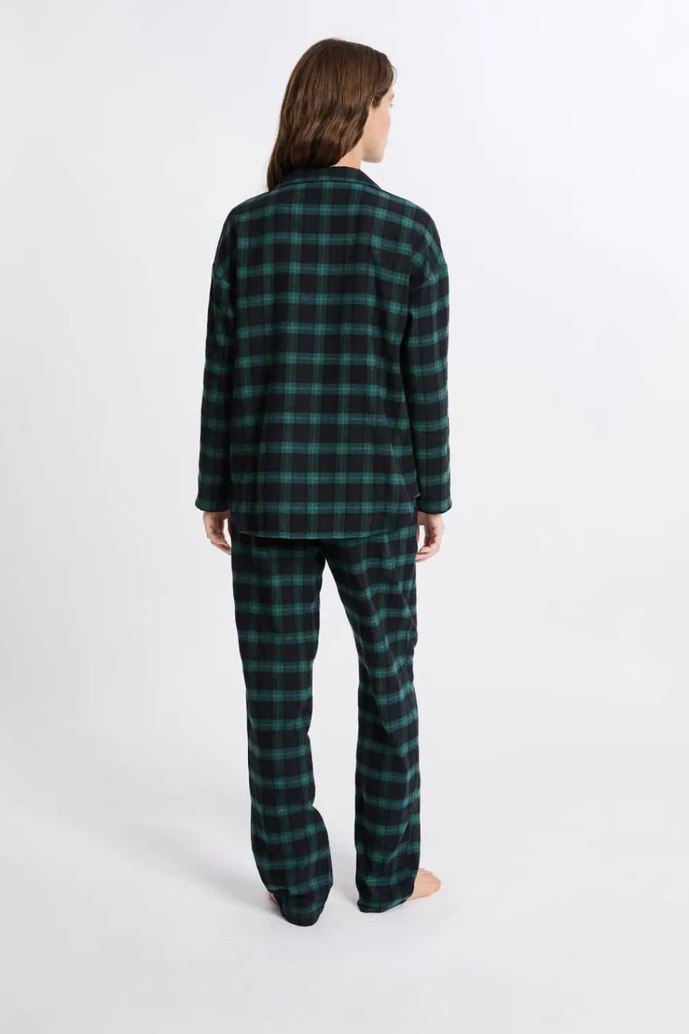Online ETAM Conjunto de pijama de 2 piezas a cuadros de algodón MARINO