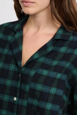Online ETAM Conjunto de pijama de 2 piezas a cuadros de algodón MARINO