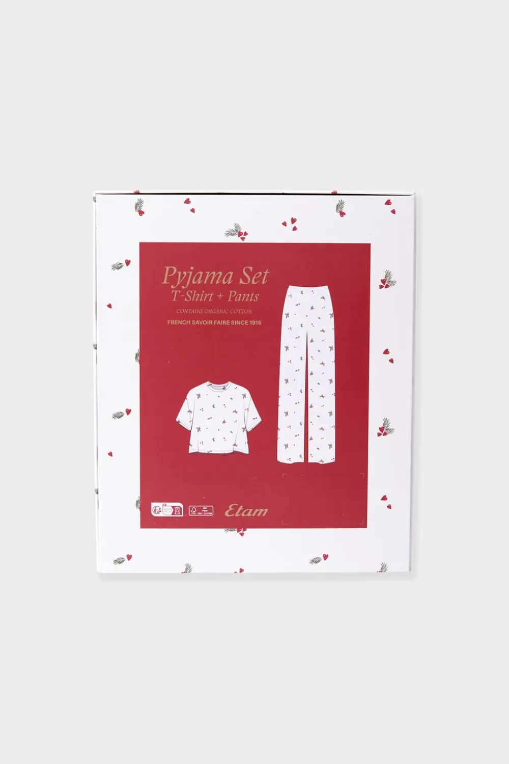 Discount ETAM Conjunto de pijama de 2 piezas con estampado de algodón CRUDO