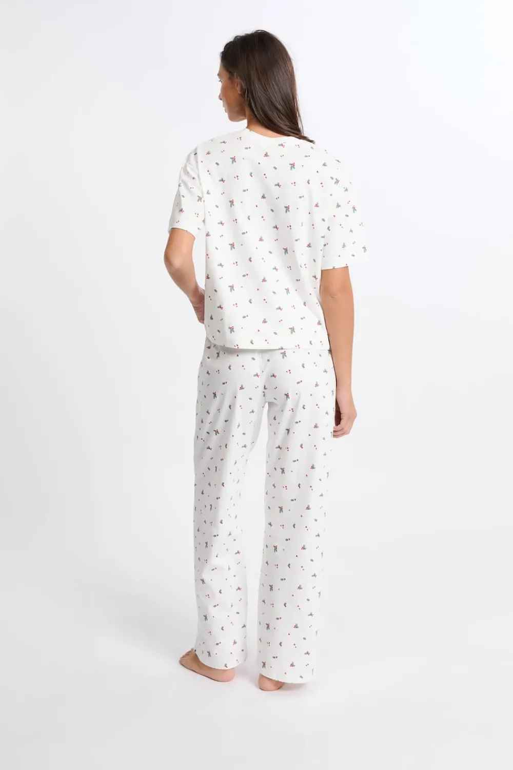 Discount ETAM Conjunto de pijama de 2 piezas con estampado de algodón CRUDO