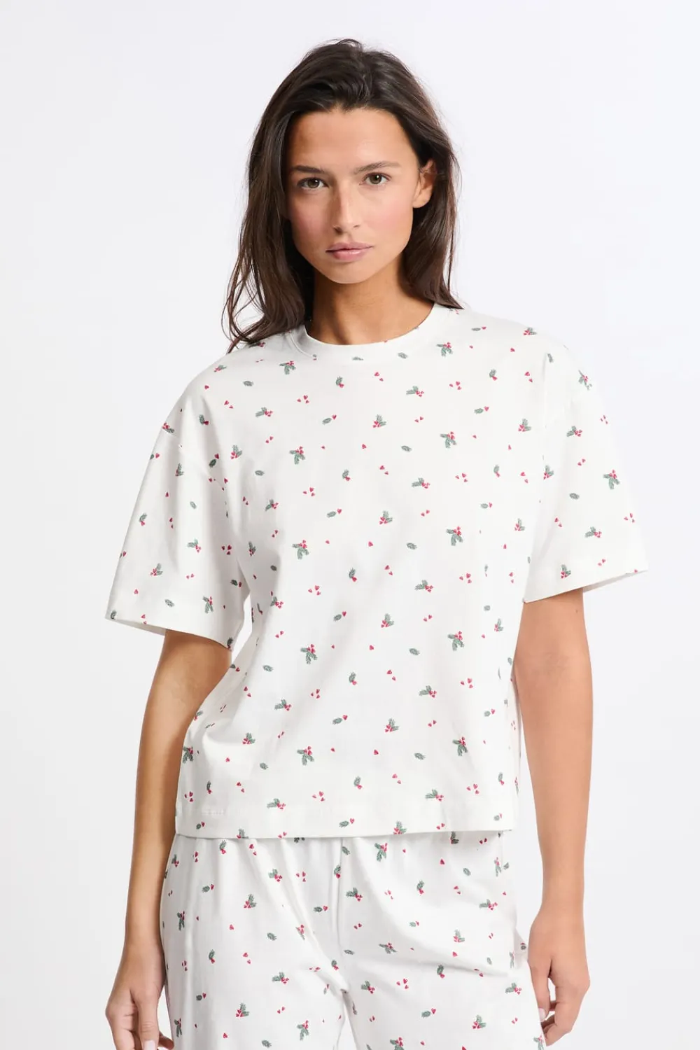 Discount ETAM Conjunto de pijama de 2 piezas con estampado de algodón CRUDO