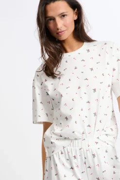 Discount ETAM Conjunto de pijama de 2 piezas con estampado de algodón CRUDO