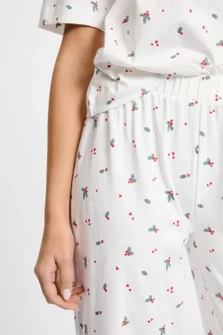 Discount ETAM Conjunto de pijama de 2 piezas con estampado de algodón CRUDO
