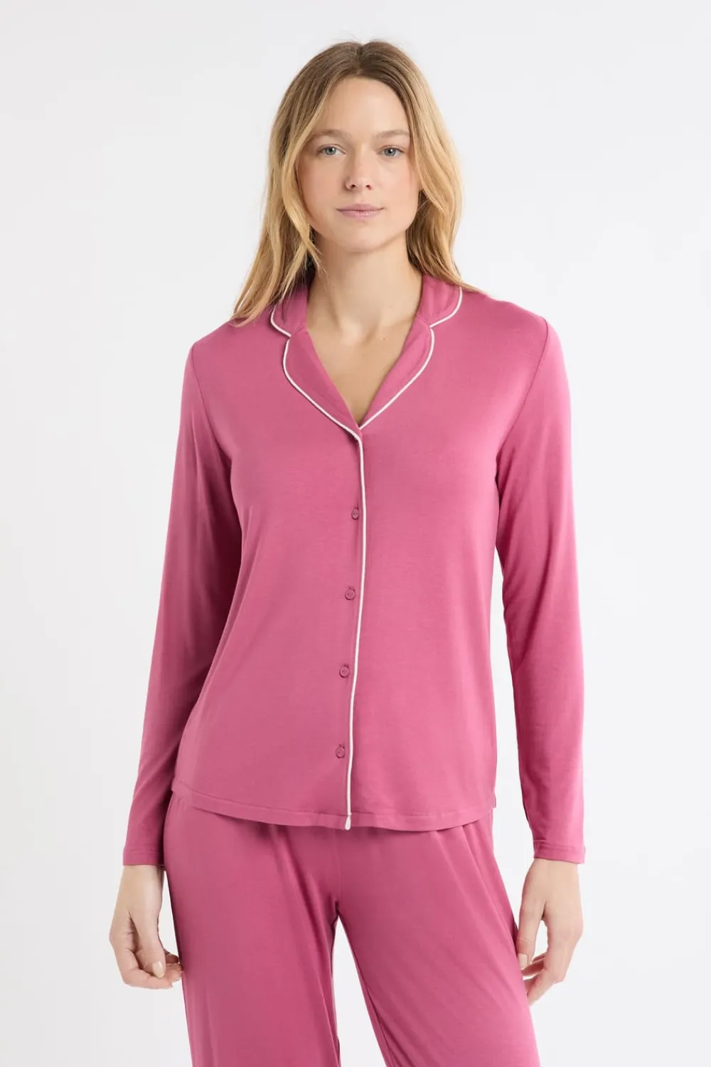 Outlet ETAM Conjunto de pijama de 2 piezas de manga larga BLUSH