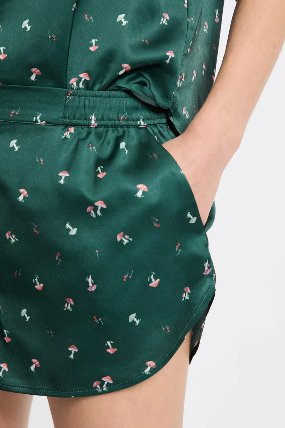 Online ETAM Conjunto de pijama de 2 piezas con estampado efecto satén IMP FOND VERT